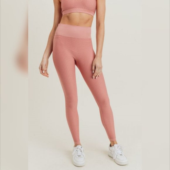 Mono B Pants - Jacquard & Ribbed Seamless Highwaist Leggings